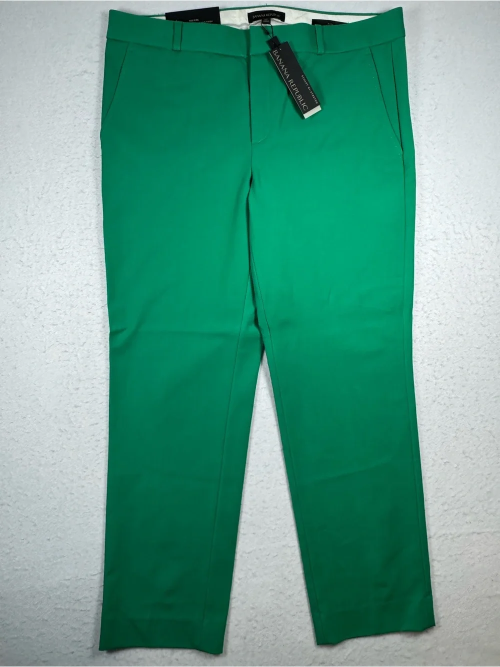NWT Banana Republic Ryan Green Straight Leg Pants Size 12 - Picture 2 of 13